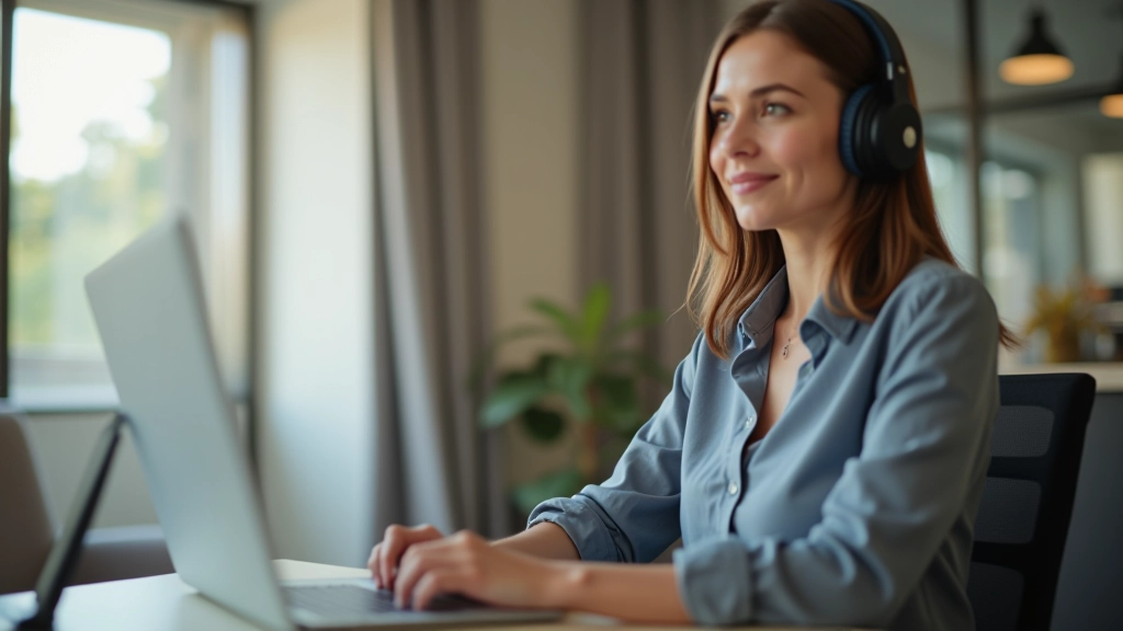 Persona che usa uno screen reader per navigare un sito web accessibile